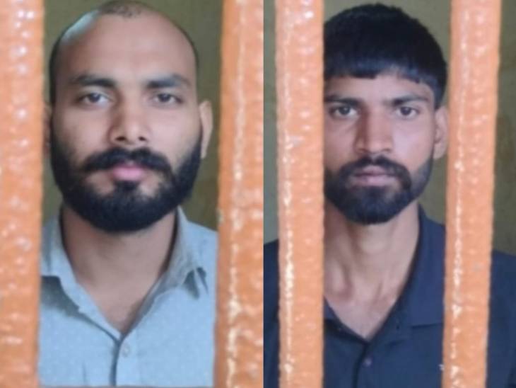 मनीष यादव और डार्क ब्लू शर्ट में सचिन यादव