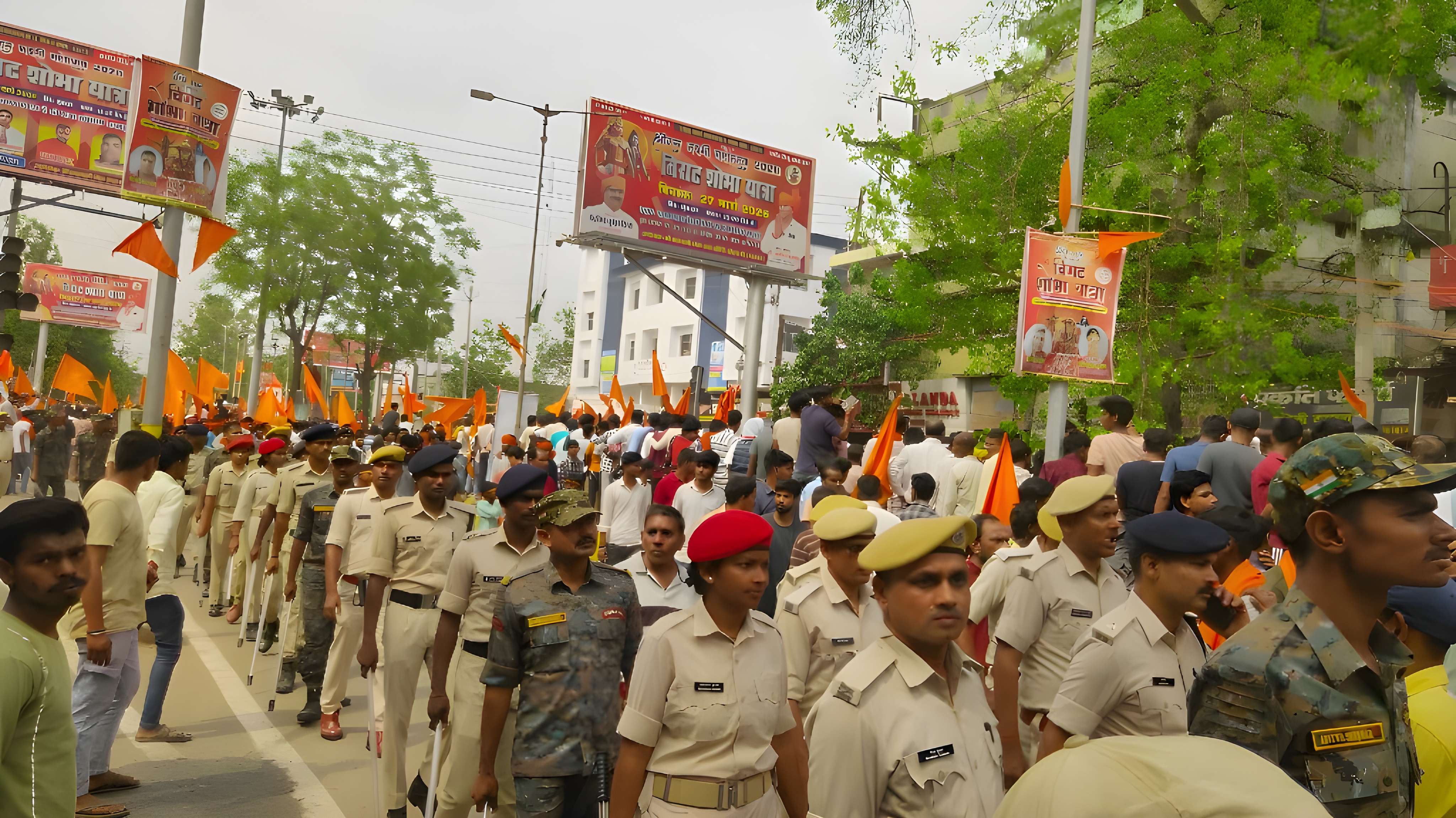 Ram Navami procession was taken out in the city under tight security ...
