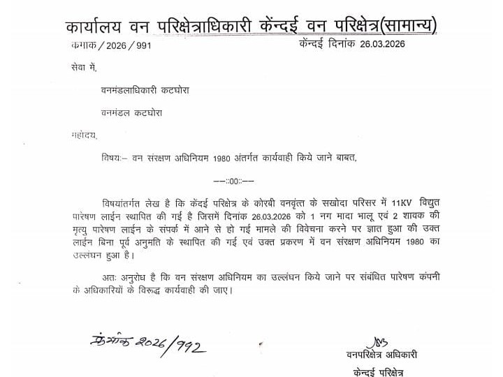 वन संरक्षण अधिनियम 1980 के तहत कार्रवाई का अनुरोध किया गया है।