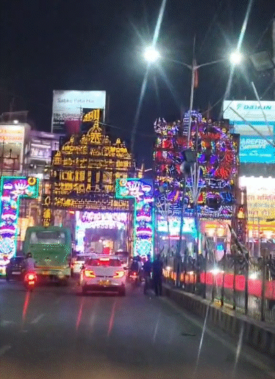 डिजिटल मैपिंग के जरिए भगवान श्रीराम के जीवन प्रसंगों का सजीव प्रदर्शन किया गया।