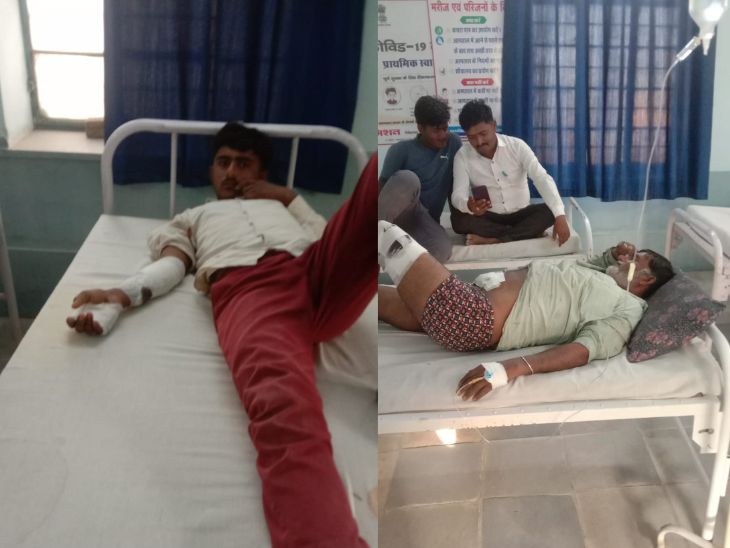 लेपर्ड के हमले में घायल कमल और ओमप्रकाश मेघवाल का हॉस्पिटल में इलाज चल रहा है।