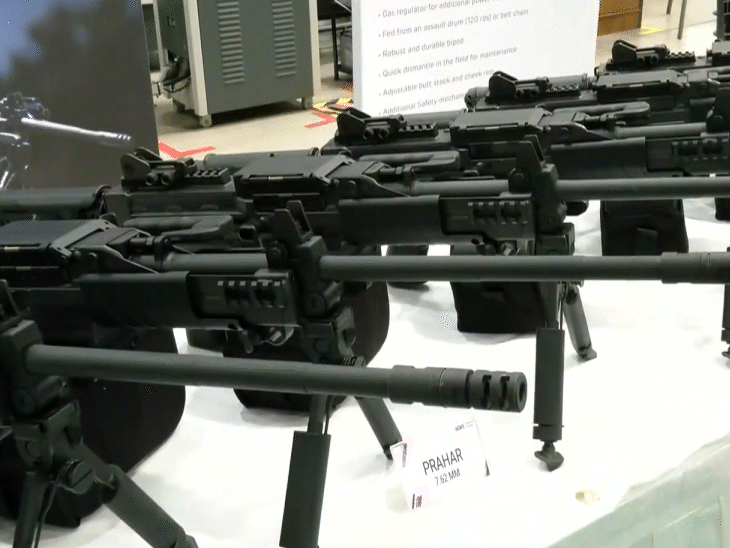 Adani Defense has handed over machine guns to the Indian Army. Picture of machine guns.