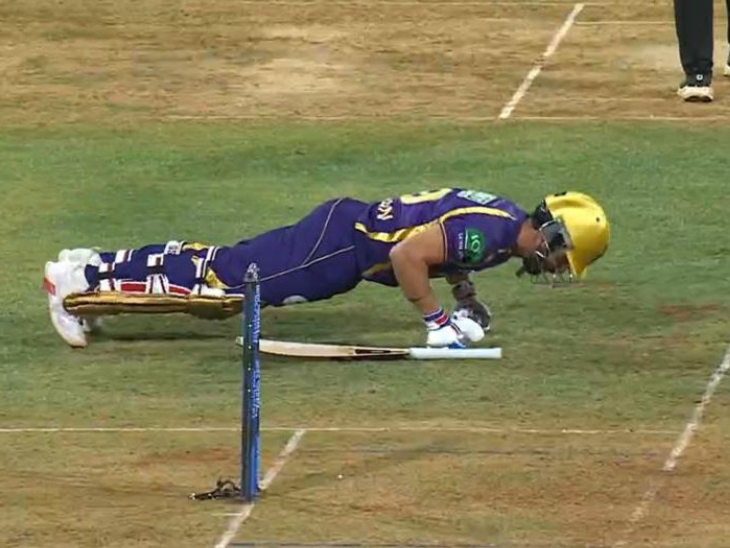 बैटिंग करने से पहले रमनदीप सिंह ने डिप्स लगाए।