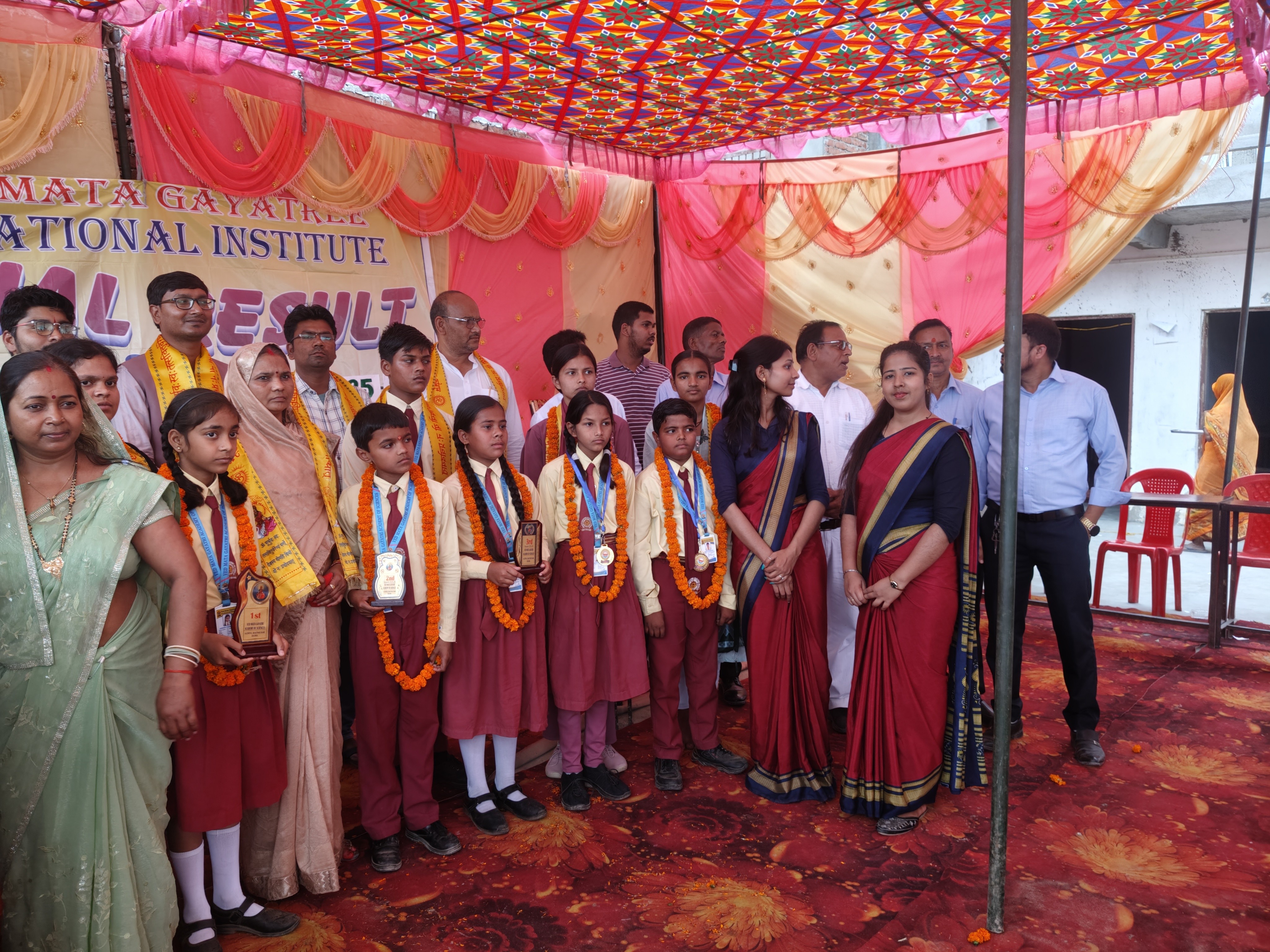 Gram Pradhan Honors Top Students at Ved Mata Gayatri School Bhatpar Rani