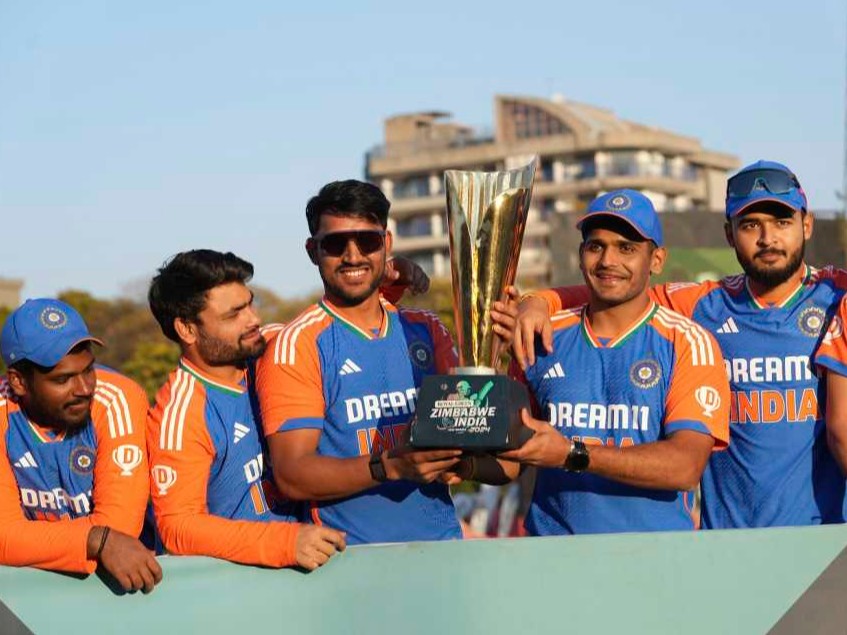2024 जिम्बाब्वे के आखिरी दौरे पर भारत ने 5 टी-20 मैचों की सीरीज 4-1 से जीती थी। - Dainik Bhaskar