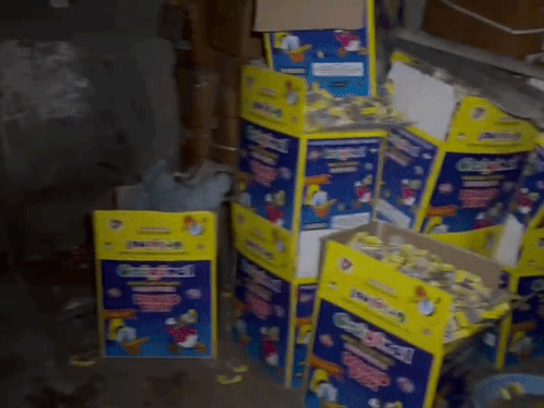 फैक्ट्री में रखे पटाखे। पूरी बिल्डिंग में पोटाश पड़ा मिला।