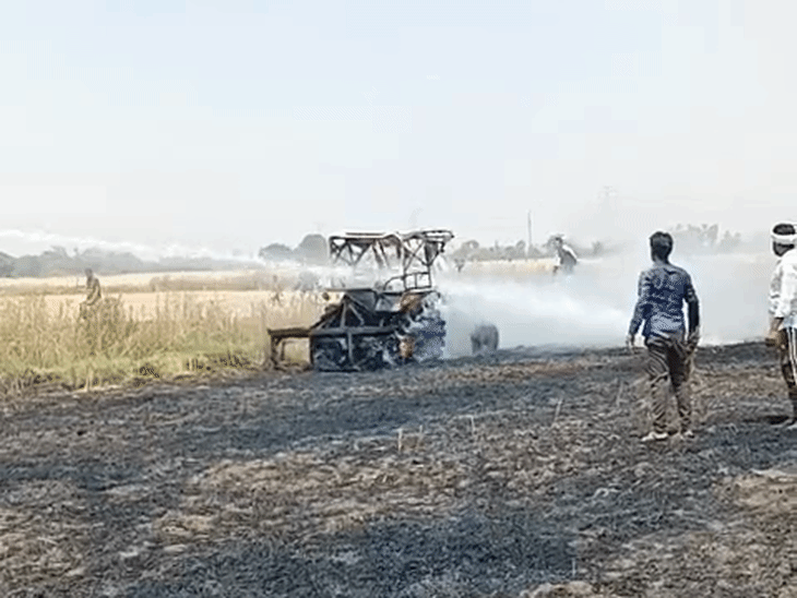 Raisen Wheat Crop Fire | 50 Acres Destroyed; Farmers Battle Flames