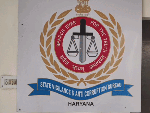 नारनौल के एसीबी कार्यालय में जांच करते हुए अधिकारी। - Dainik Bhaskar