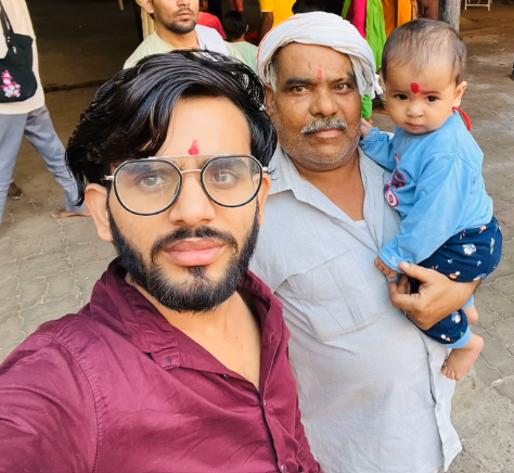 Deceased Sumit with his father Tejram.