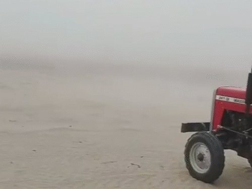 There was a strong storm in Jaisalmer, Rajasthan.