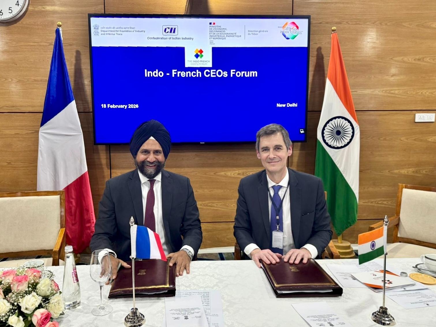 Tejpreet S Chopra, CEO of BLP Group and Sebastian Bugon, President of Flying Whales.