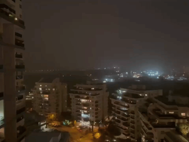 Video of Iranian ballistic missile attack on Israel's Petah Tikva city on Friday.