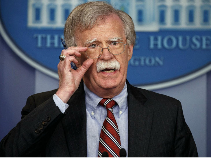 बोल्टन 9 अप्रैल, 2018 को NSA बने और ट्रम्प ने 10 सितंबर 2019 को उन्हें पद से हटा दिया।