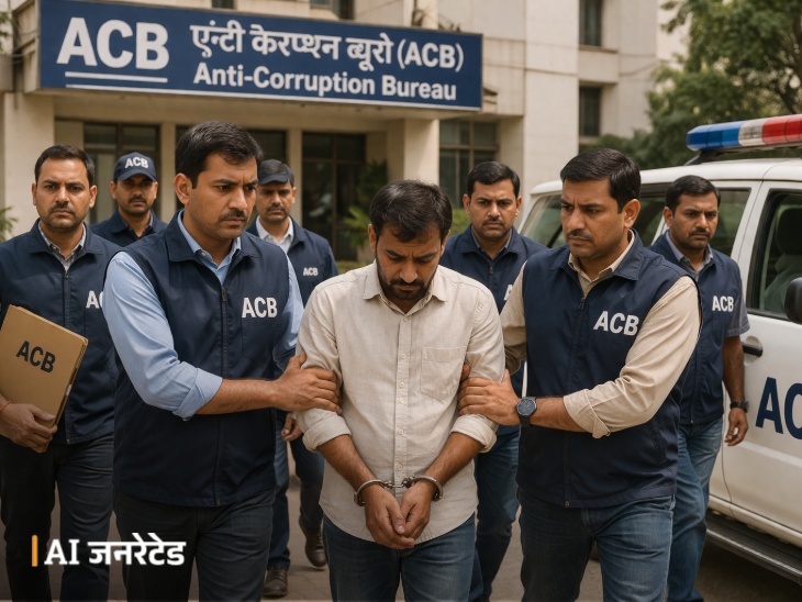 एसीबी की टीम ने नवीन रतरा को गिरफ्तार कर लिया।