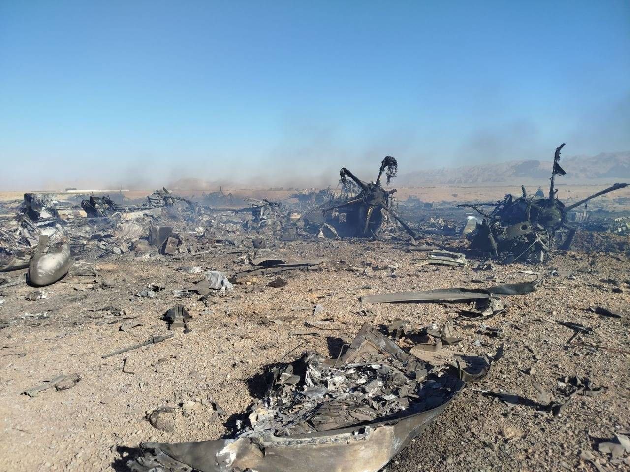 Iran also released a photo of the wreckage of the American plane on Saturday.