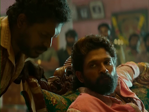 फिल्म पुष्पा में अल्लू अर्जुन का किरदार एक दिहाड़ी मजदूर से लाल चंदन का एक तस्कर बन जाता है।