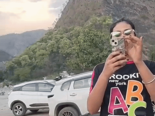 A tourist from Haryana created a drama in the Tapovan area of Rishikesh.