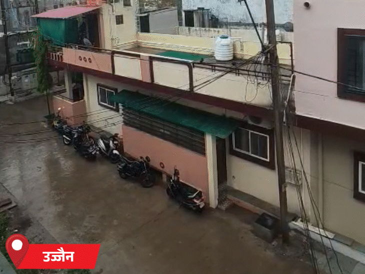 उज्जैन में बारिश का नजारा।