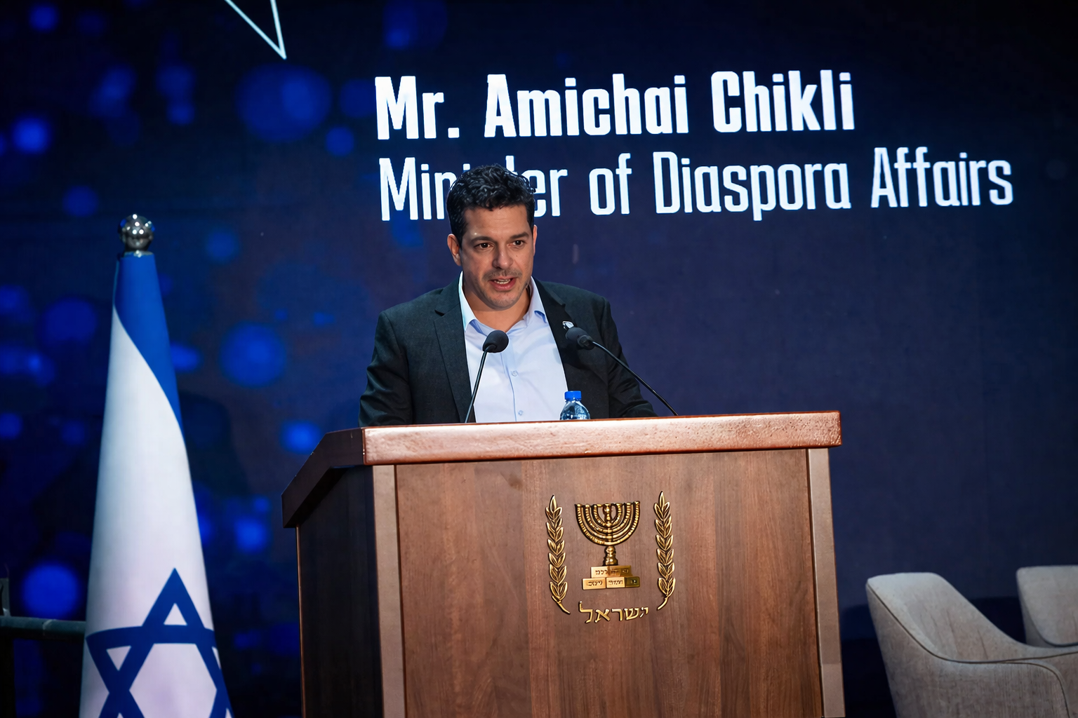 इजराइल के मंत्री अमीचाई चिकली की तस्वीर।