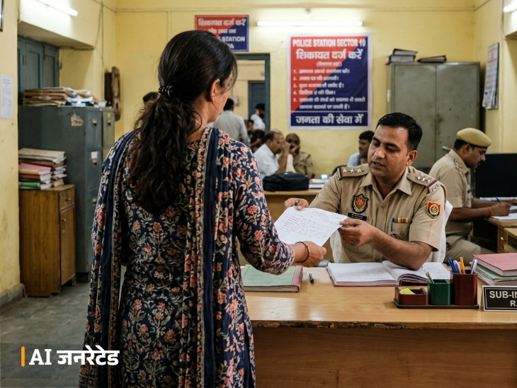 लड़की की मां थाने में शिकातय देने पहुंची।