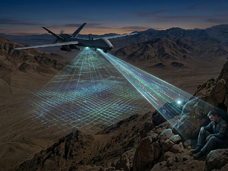 ये तकनीक पूरी तरह विकसित होती है तो बिना किसी डिवाइस के भी व्यक्ति की मौजूदगी का पता लगा सकती है। - एआई जनरेटेड इमेज - Dainik Bhaskar