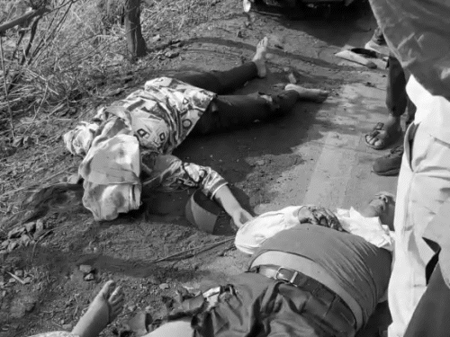 ट्रक ने बाइक सवार पति पत्नी को मारी टक्कर, दोनों की मौत हो गई।