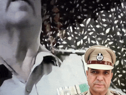 वीडियो में बोलते हुए ट्रैफिक पुलिस इंचार्ज। ट्रैफिक पुलिस इंचार्ज सतिंदर कुमार की फाइल फोटो। - Dainik Bhaskar
