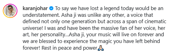 नहीं रहीं आशा भोसले, संगीत से लेकर राजनीतिक जगत तक की हस्तियों ने दी श्रद्धांजलि