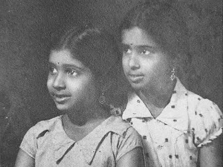 Ashaji with her sister Meena in childhood.