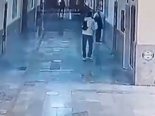 The attacker was also seen firing at students in the corridor of the school.