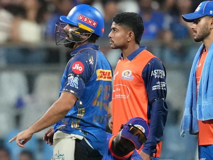 RCB के खिलाफ मैच के दौरान रोहित शर्मा रिटायर्ड हर्ट हो गए थे।