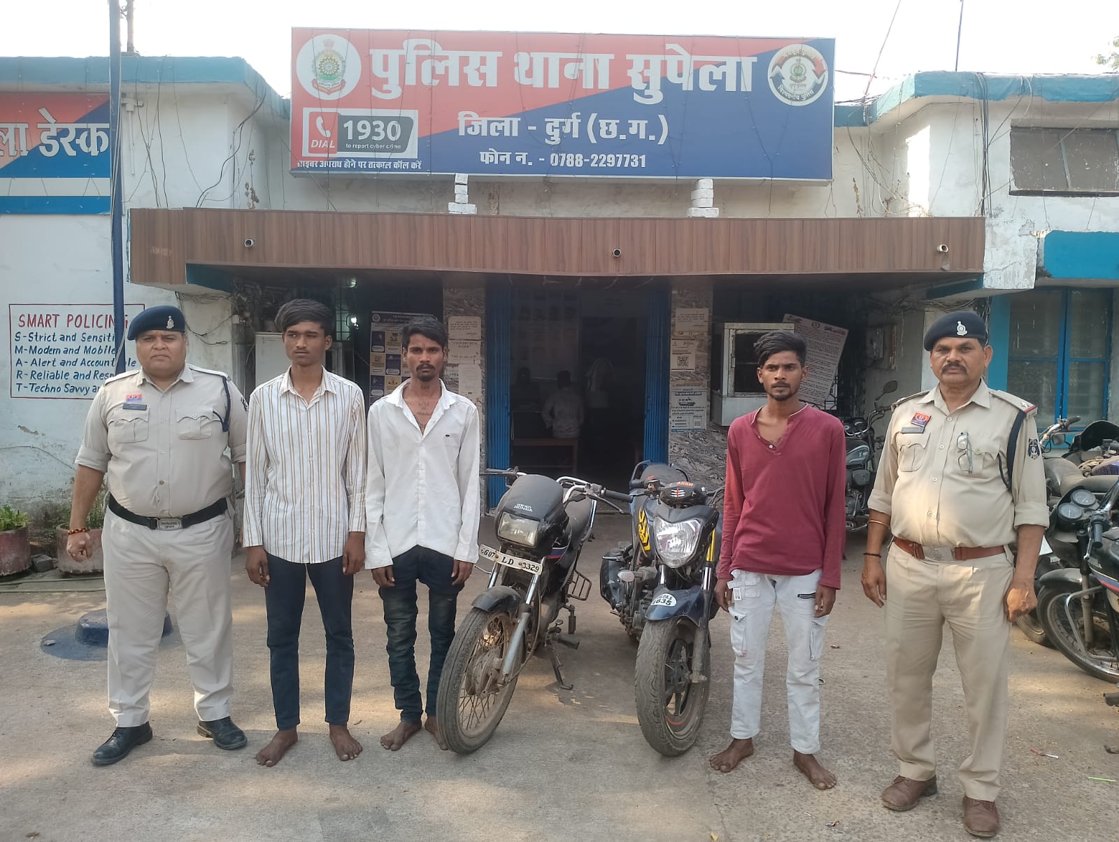 पुलिस ने आरोपी को किया गिरफ्तार।