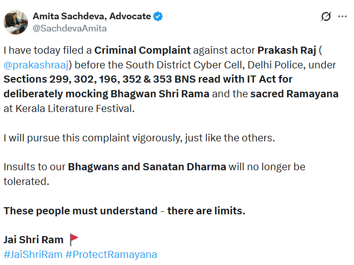 Prakash Raj Controversy 