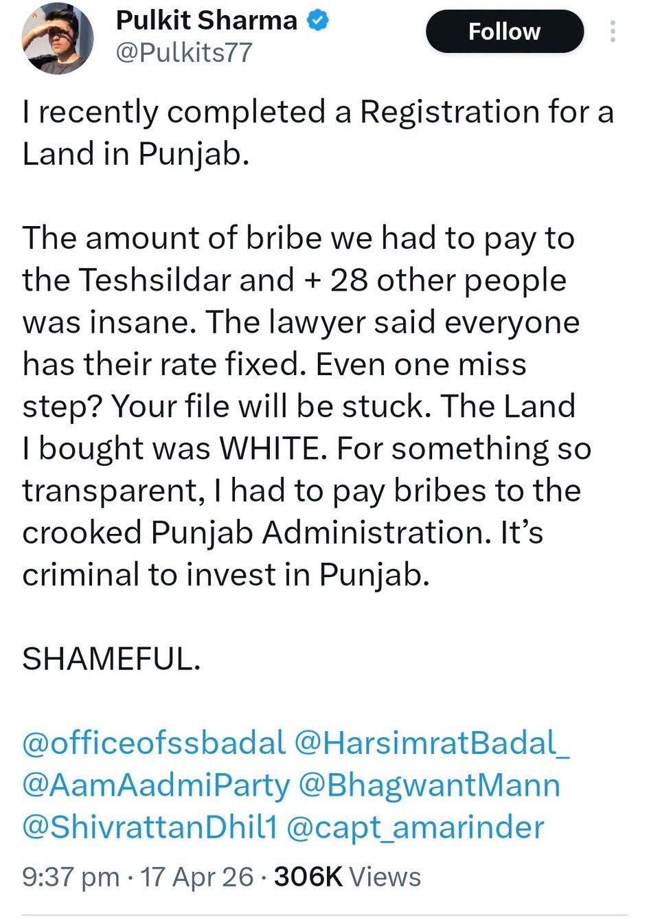 17 अप्रैल को पुलकित ने सोशल मीडिया पर यह पोस्ट लिखा था।