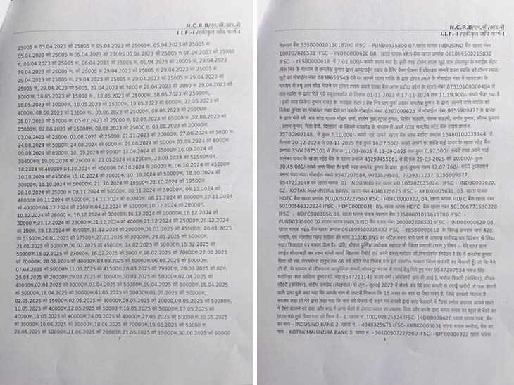 पीड़ित ने थाने में 80 लाख ट्रांसफर का हिसाब दिया।