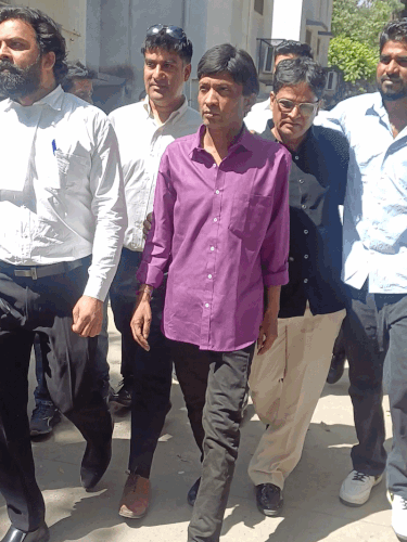 Sunil Pal came out after recording his statement in Meerut court.