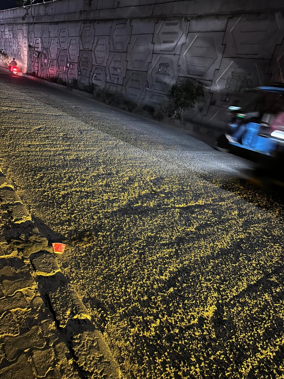 The dilapidated condition of Batala Road has created problems.