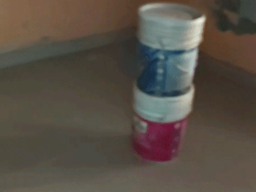 Deepak climbed on plastic buckets to hang himself.