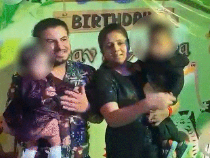 आरोपी दंपती आकाश और कृतिका।