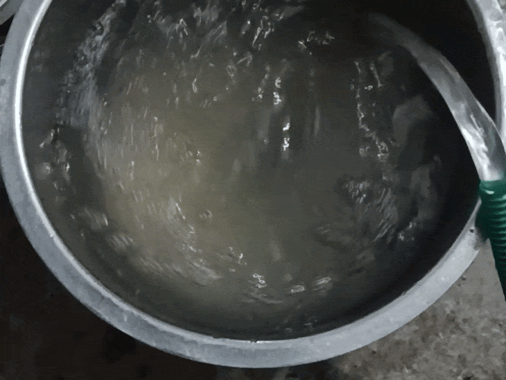 नलों से पीला, मटमैला और बदबूदार पानी आ रहा है, जिसमें कीचड़ जैसे कण भी मौजूद हैं। - Dainik Bhaskar