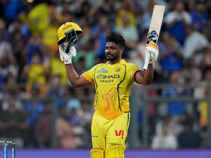 संजू ने 101 रन की नाबाद पारी खेली।