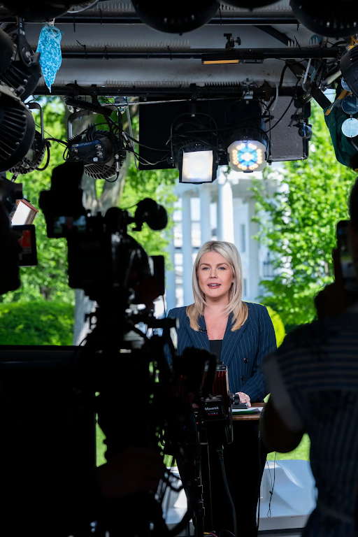 प्रेस सेक्रेटरी कैरोलाइन लेविट ने व्हाइट हाउस में बुधवार को प्रेस कॉन्फ्रेंस की।