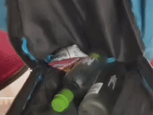 बैग से शराब की बोतल निकालकर दिखाते प्रिंसिपल।