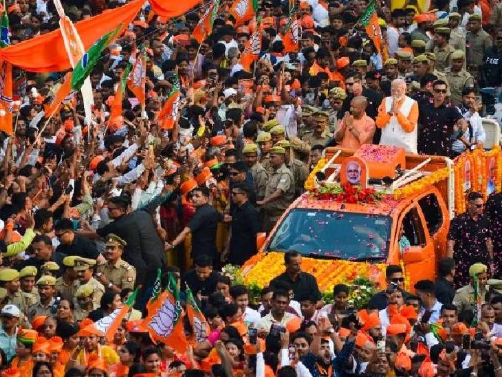 2024 में नामांकन से एक दिन पहले लंका से किया था रोड शो। ये रोड शो विश्वनाथ धाम तक गया था।