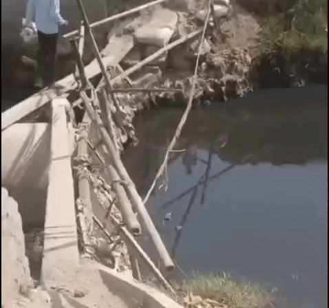 नाले में इसी जगह पर बच्ची का शव मिला था।