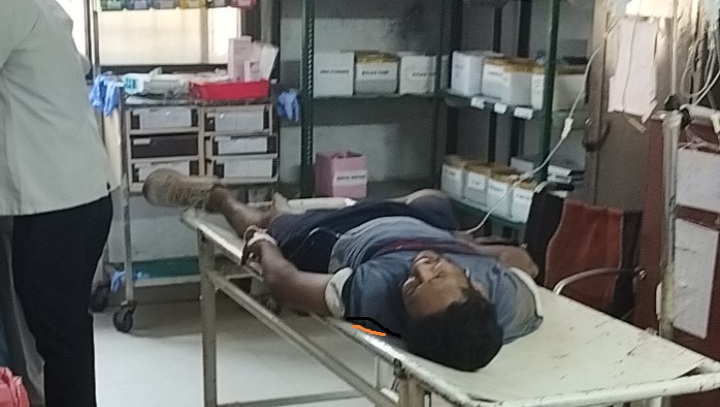 मरोदा ओवरब्रिज से सुसाइड करने के लिए कूदा युवक।