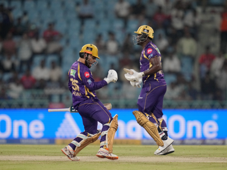 KKR को सुपर ओवर में जीत के लिए 2 रन चाहिए थे। रिंकू ने चौका लगा दिया।