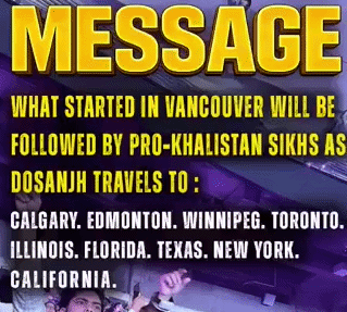 खालिस्तान समर्थकों द्वारा जारी पोस्टर