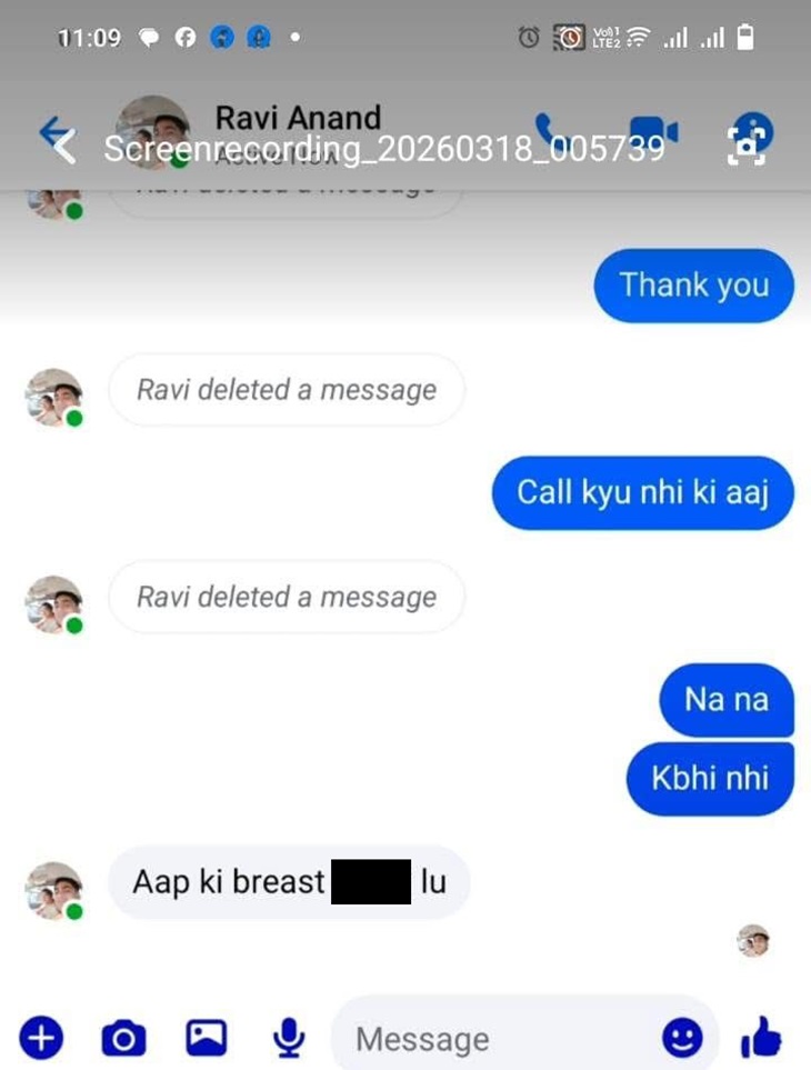 प्रिंसिपल का दावा है कि फेसबुक मैसेंजर पर मेयर पति इस तरह की अश्लील बातें लिखता था। हालांकि वह कुछ ही समय बाद अपने मैसेज डिलीट कर देता था, ताकि कोई सबूत न रहे।