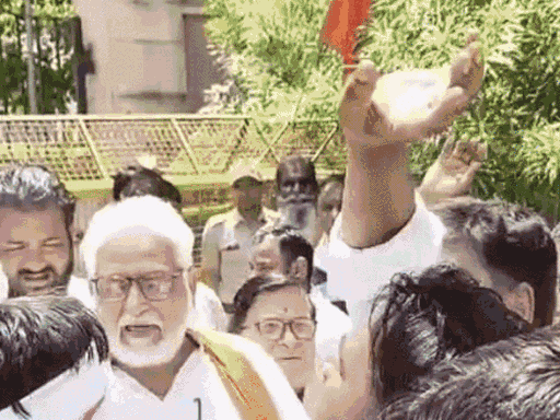 अलवर में मिनी सचिवालय पहुंचे गौ भक्तों ने एडीएम को ज्ञापन सौंपा।